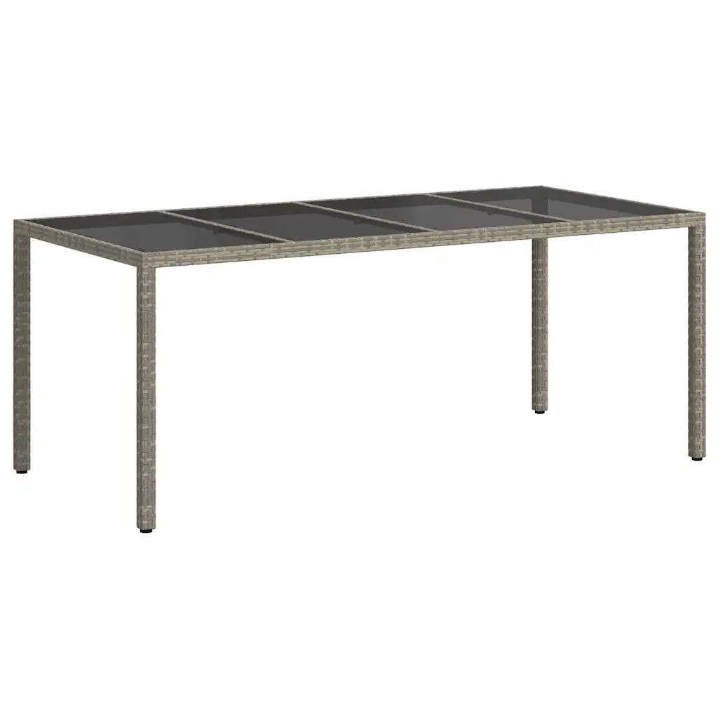 Tavolo da Giardino Grigio 190 x 90 x 75 cm polyrattan 362548