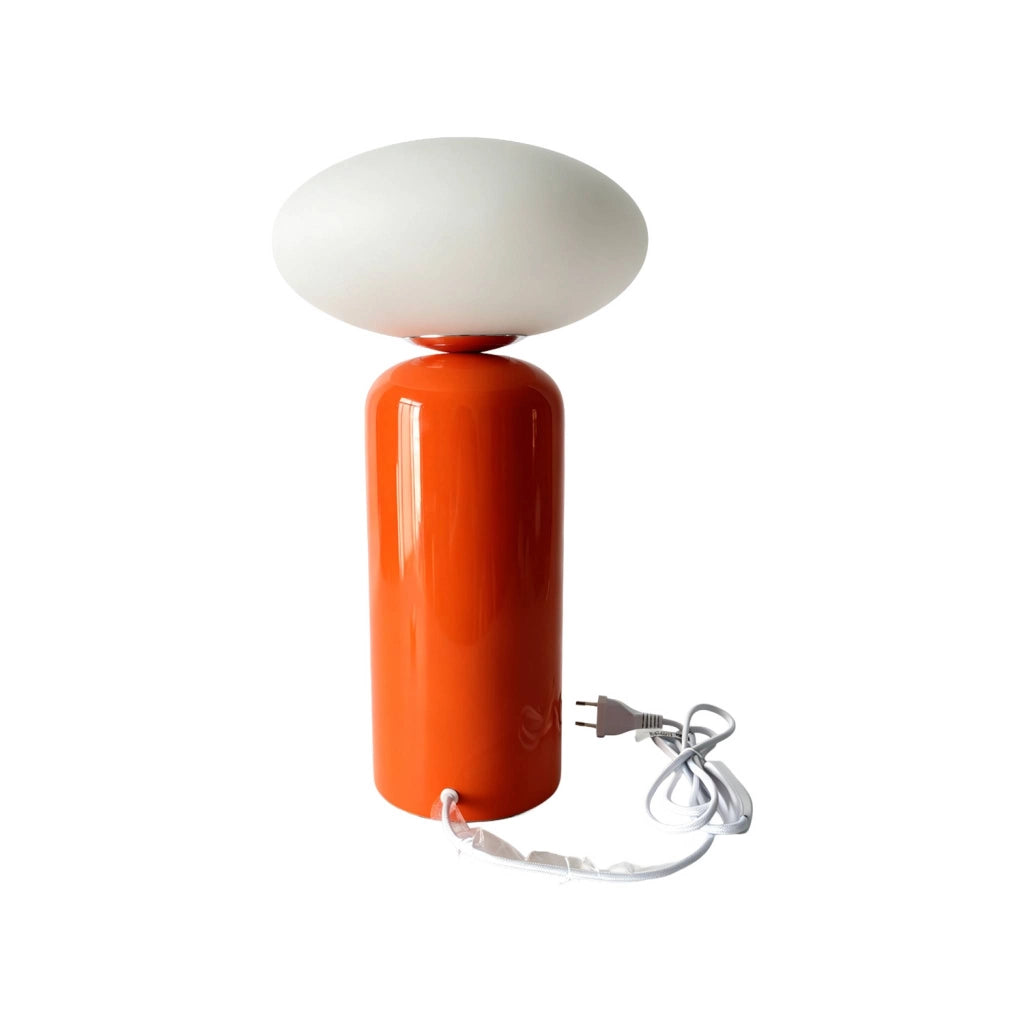 Lampada da tavolo da interno in ceramica e vetro ø25cm, arancione