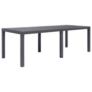 Tavolo da Giardino Marrone 220x90x72 cm Plastica Stile Rattan cod mxl 34453
