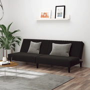 Divano Letto a 2 Posti-Sofa Letto 2 Posti-Daybed Nero in Velluto 321978