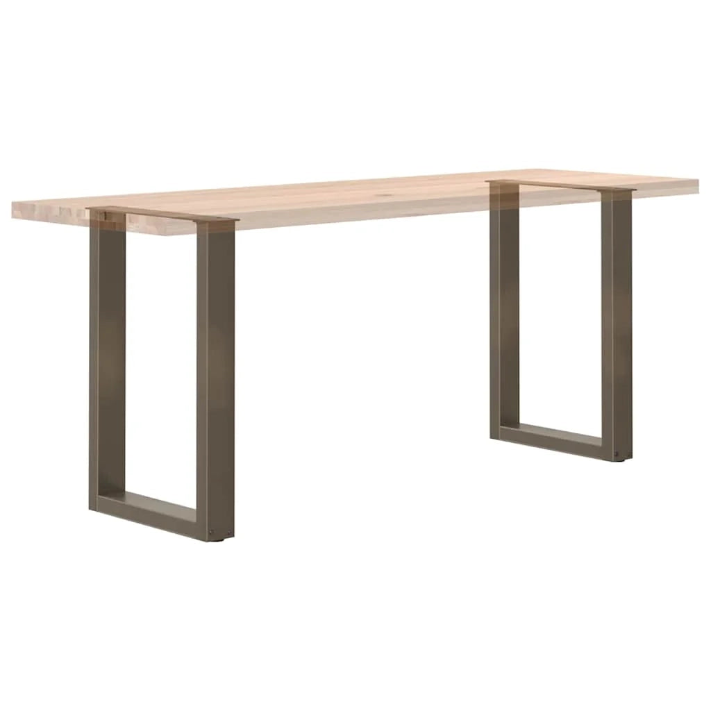 Set di 2 gambe regolabili per tavolo da pranzo a forma di U 50 x 72-73 cm in acciaio verniciato a polvere naturale 02_0057419