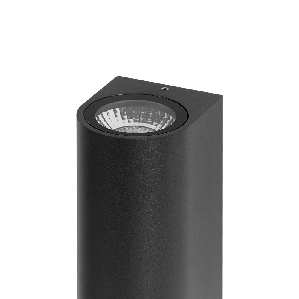Set di 2 lampade LED da esterno per pareti esterne 21 cm in metallo e alluminio nero design moderno