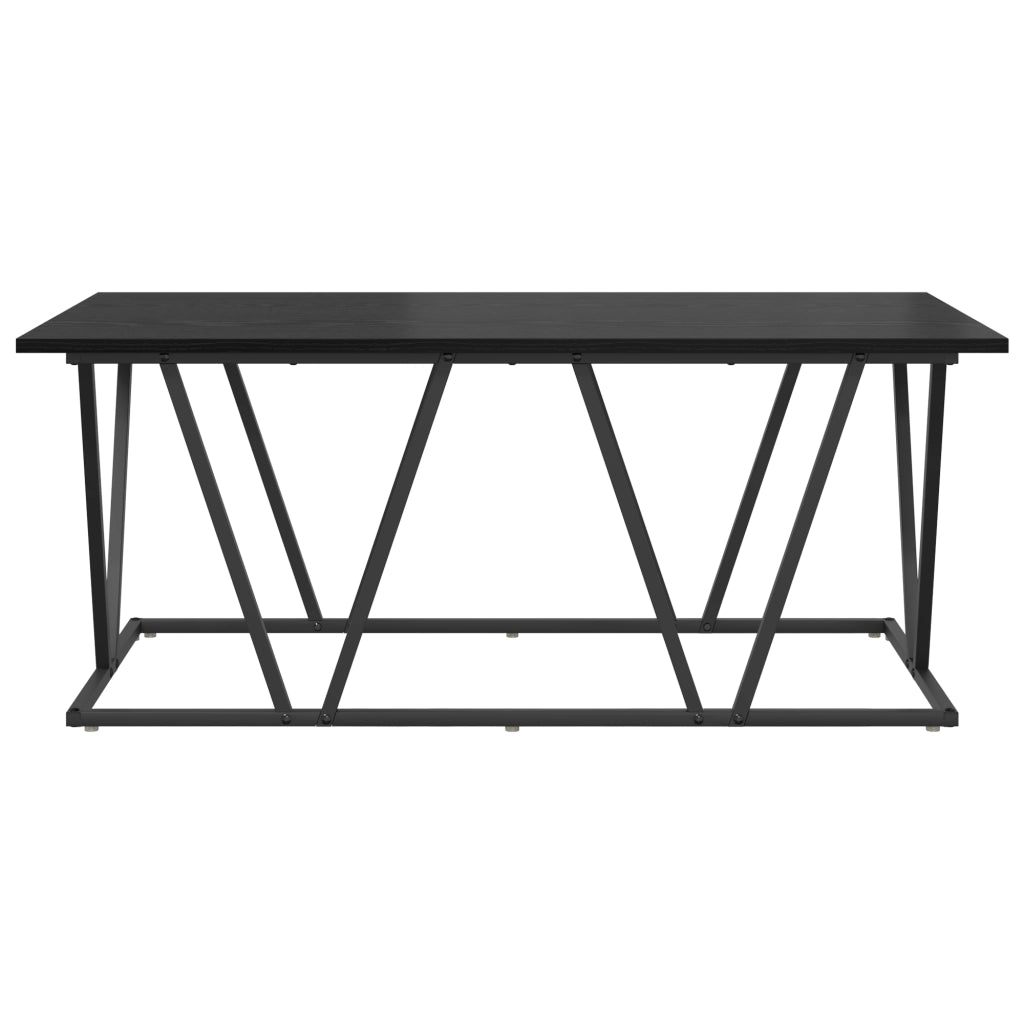 Tavolino da caffÃ¨  Nero Rovere 100x50x40 cm in Legno ingegnerizzato e Metallo