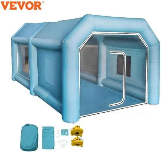 Bouza Balloon Booth con 2 ventilatori - tenda da festa gonfiabile - tenda da festa gonfiabile blu - 4 x 2,5 x 2,2M