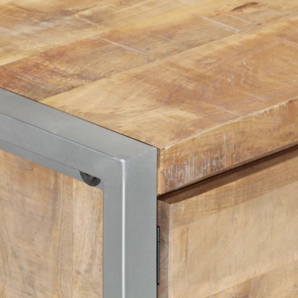 Tavolino da Salotto 95x50x40 cm in Legno di Mango Grezzo 323489
