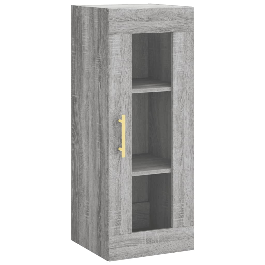 Buffet credenza cassettiera armadio mobile contenitore organizer cucina soggiorno salotto rovere Sonoma alto 34,5 x 34 x 180 cm legno ingegnerizzato grigio 02_0035219
