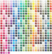 Accessori per Diamond Painting 5D, Pietre Quadrate, 445 Colori, 89000 Stuccioni di Diamond Painting (200 Stuccioni per Pacchetto)