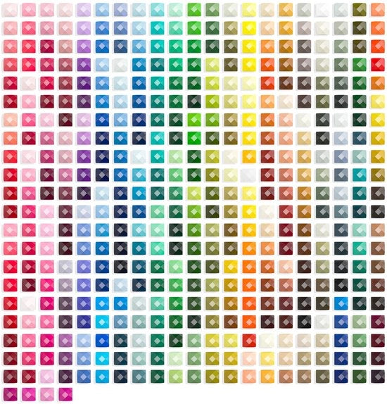 Accessori per Diamond Painting 5D, Pietre Quadrate, 445 Colori, 89000 Stuccioni di Diamond Painting (200 Stuccioni per Pacchetto)