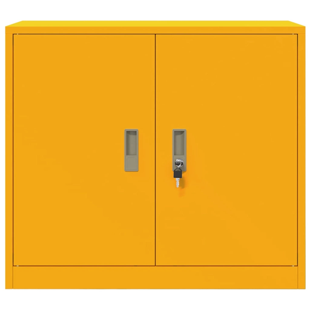 Armadio Giallo senape 80 x 40 x 70 cm Acciaio