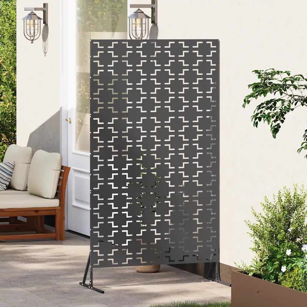 Schermo per Privacy Nero 100 x 50 x 180 cm Acciaio CFW8532337