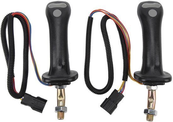 Joystick Manubrio Ergonomico - 2 Pezzi - Manubrio Macchina - Compatibile con Doosan DH DX150 215 225 300 370-9C - di Alta Qualità ABS/Alluminio - Duraturo e Comfortevole