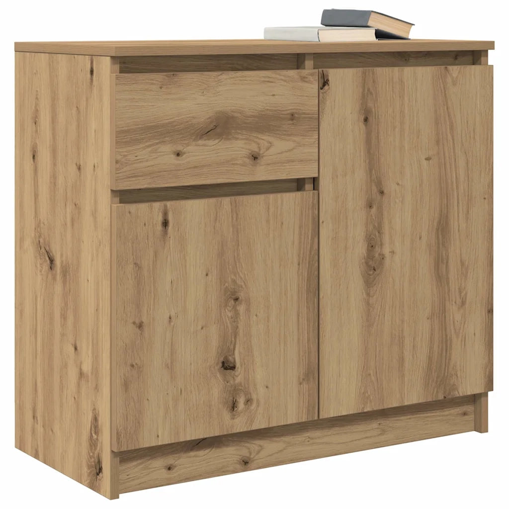 Credenza con Cassetto Rovere Artigianale 71x35x65 cm Truciolato 861606