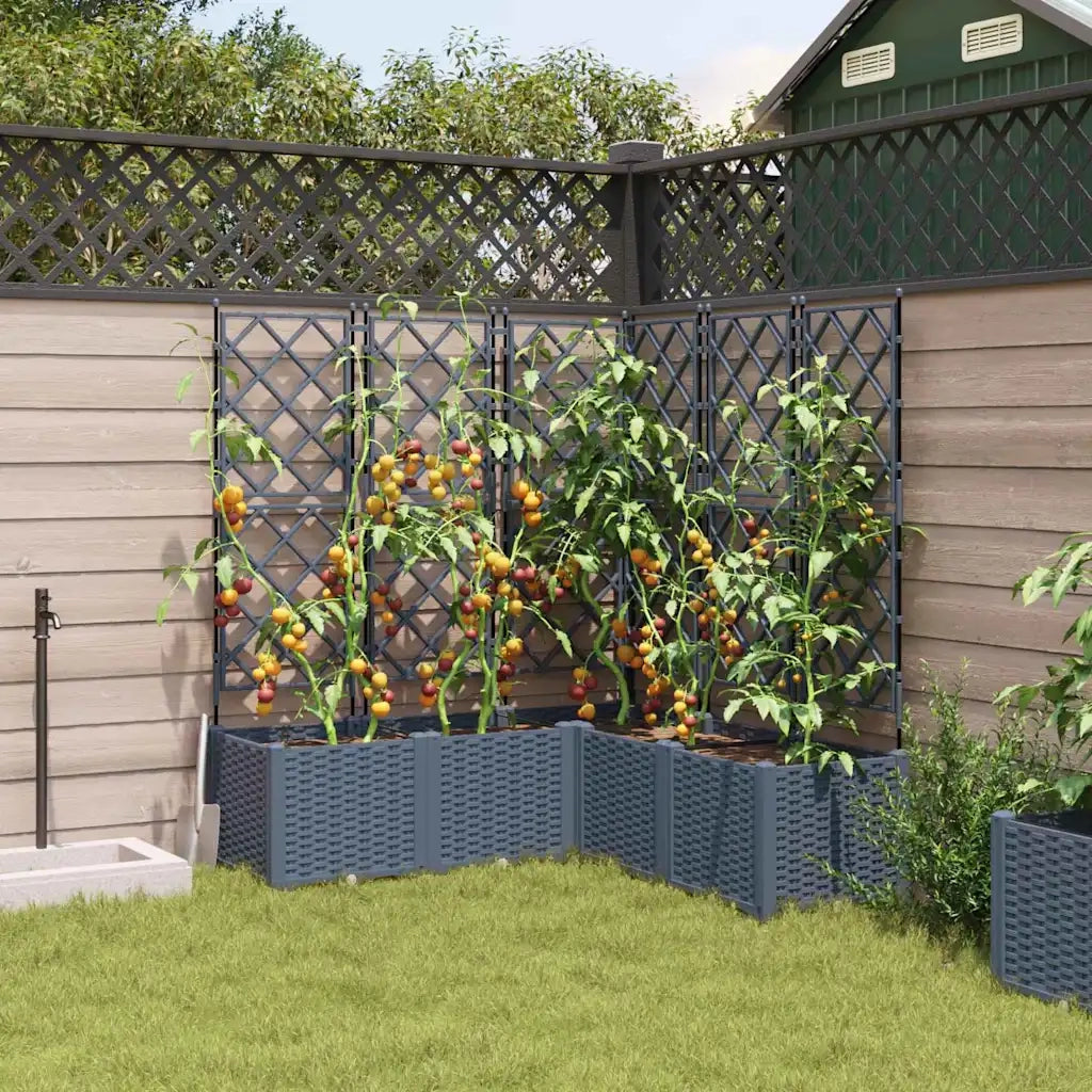 Vaso da giardino 5 pcs Grigio Chiaro 120 x 120 x 143 cm 42002889