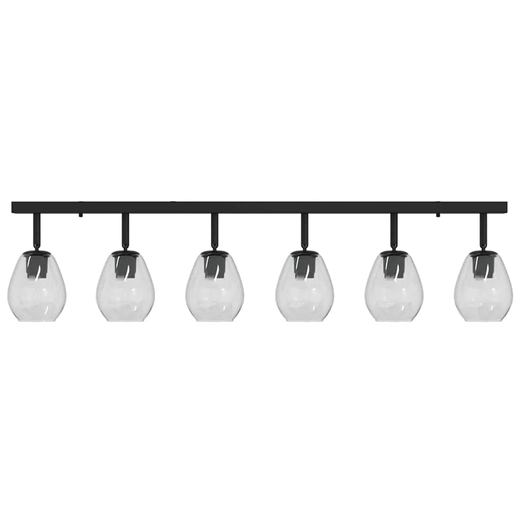 Faretto da soffitto moderno orientabile per interni 110,5 x 13 x 26 cm in metallo nero 02_0058437