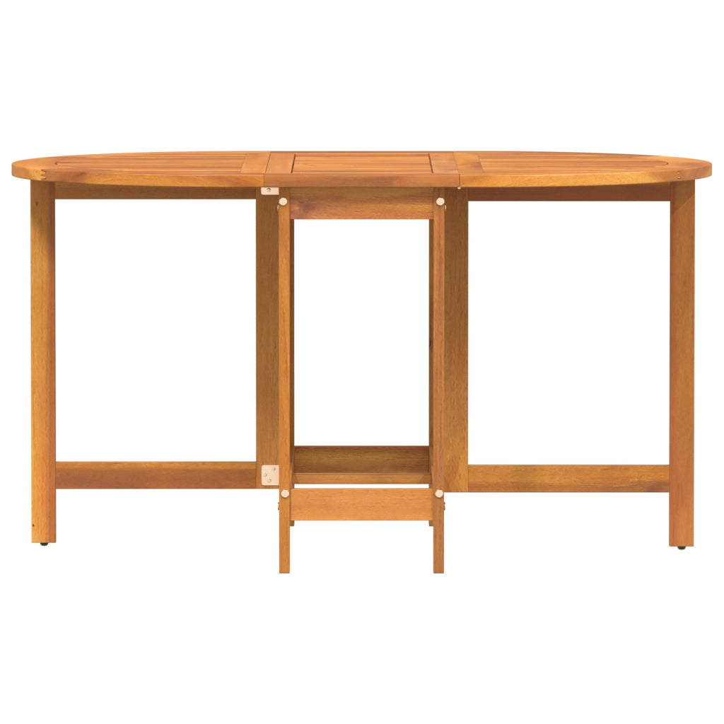 Tavolo da giardino pieghevole a farfalla 110x60x72 cm in legno massello di acacia