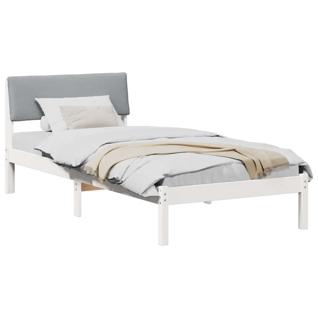 Struttura del Letto Bianco e grigio chiaro 100 x 200 cm