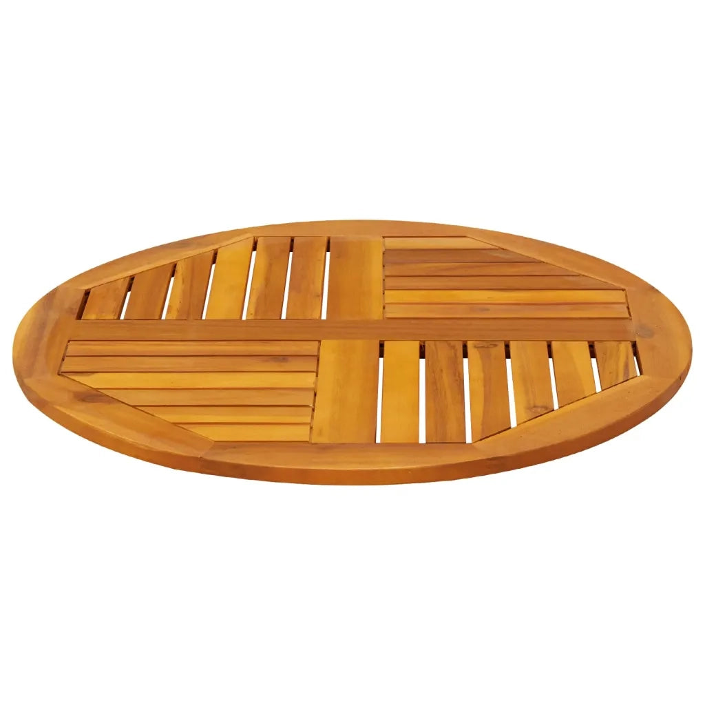 Piano per Tavolo Ø70x2 cm Rotondo in Legno Massello di Acacia 4004249