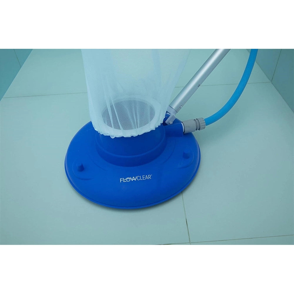 Trade Shop - Aspiratore Foglie Detriti Pulizia Per Piscina Aquasuction Con Ruote Spazzole 8 Getti 58657 -