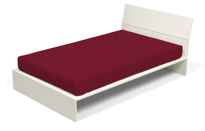 Lenzuolo Sotto con Angoli ed Elastico Tinta Unita Bordeaux Matrimoniale Maxy