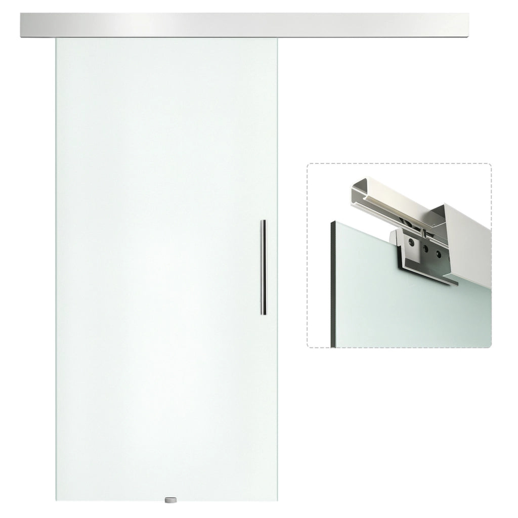 Anta scorrevole in vetro satinato con maniglia ¨C zephmum ¨C 102,5x205 cm