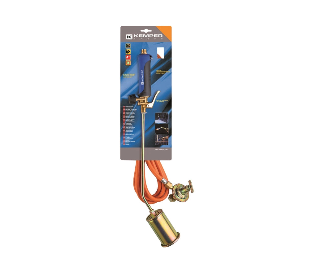 CANNELLO DA RISCALDO C/LEVA IN KIT KEMPER 63 cm - Bruciatore Ø 45 mm - Tubo 5 mt - KEMPER