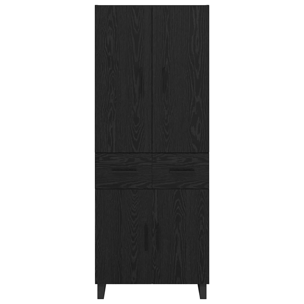 Credenza con cassetto 2 pcs Rovere Nero 69,5 x 34 x 180 cm 3416190