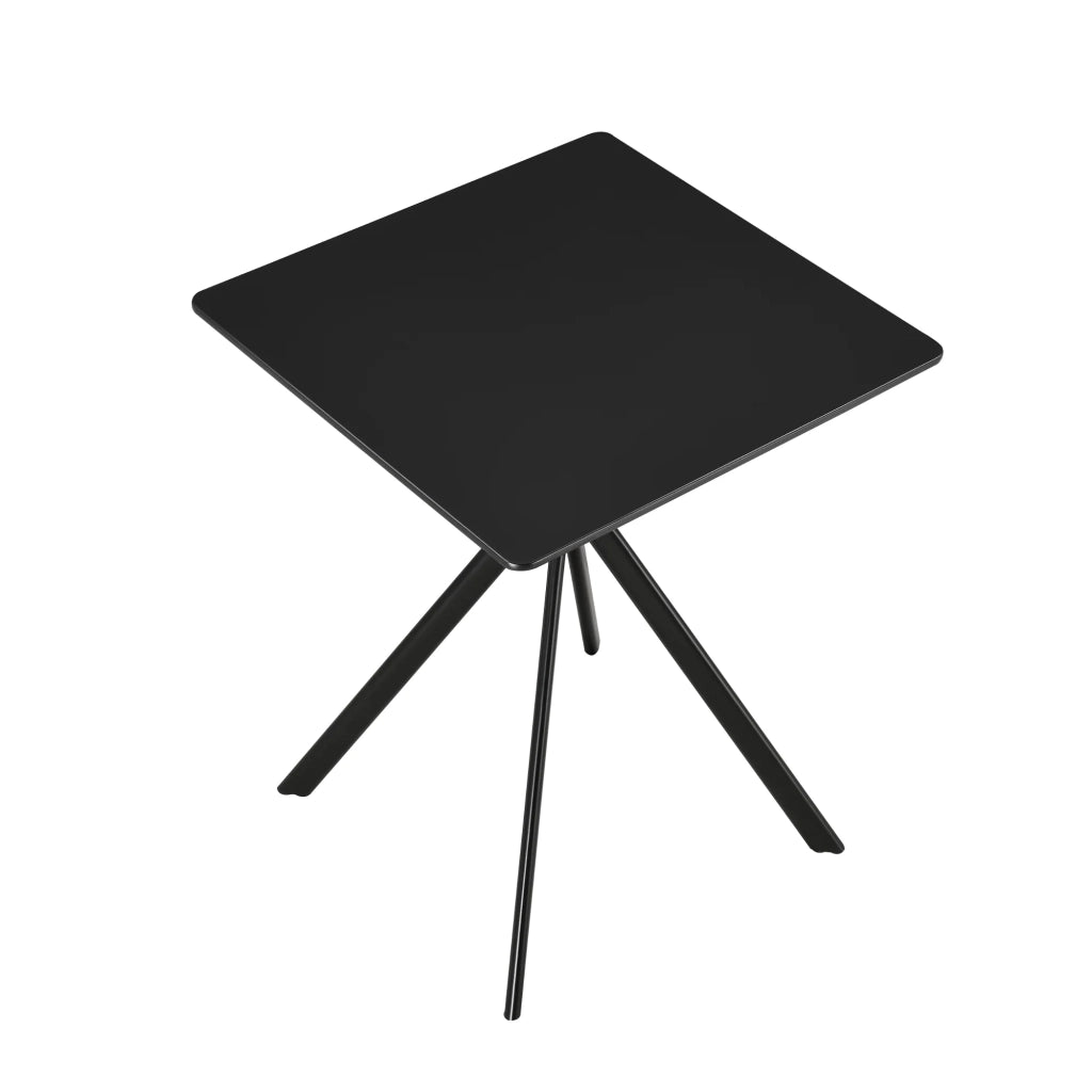 Tavolo da pranzo/cucina per 2 persone MDF e metallo 60 cm x 60 cm nero 03_0004116