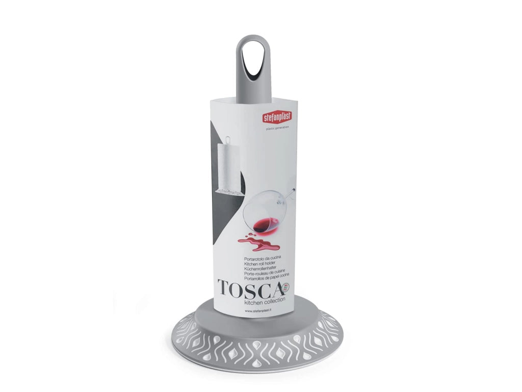 PORTAROTOLO DA CUCINA 'TOSCA' grigio/bianco  - STEFANPLAST