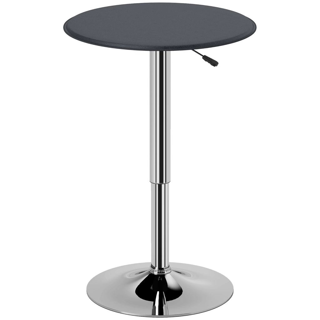 Tavolino da Bar Rotondo Girevole e Regolabile ¨C Zephmum ¨C 67-93 cm