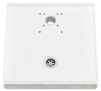 Base Portaciottolo per Fontane 40x40x8 cm in Metallo con Base in Cemento Belfer 42/BSE/10 Bianco