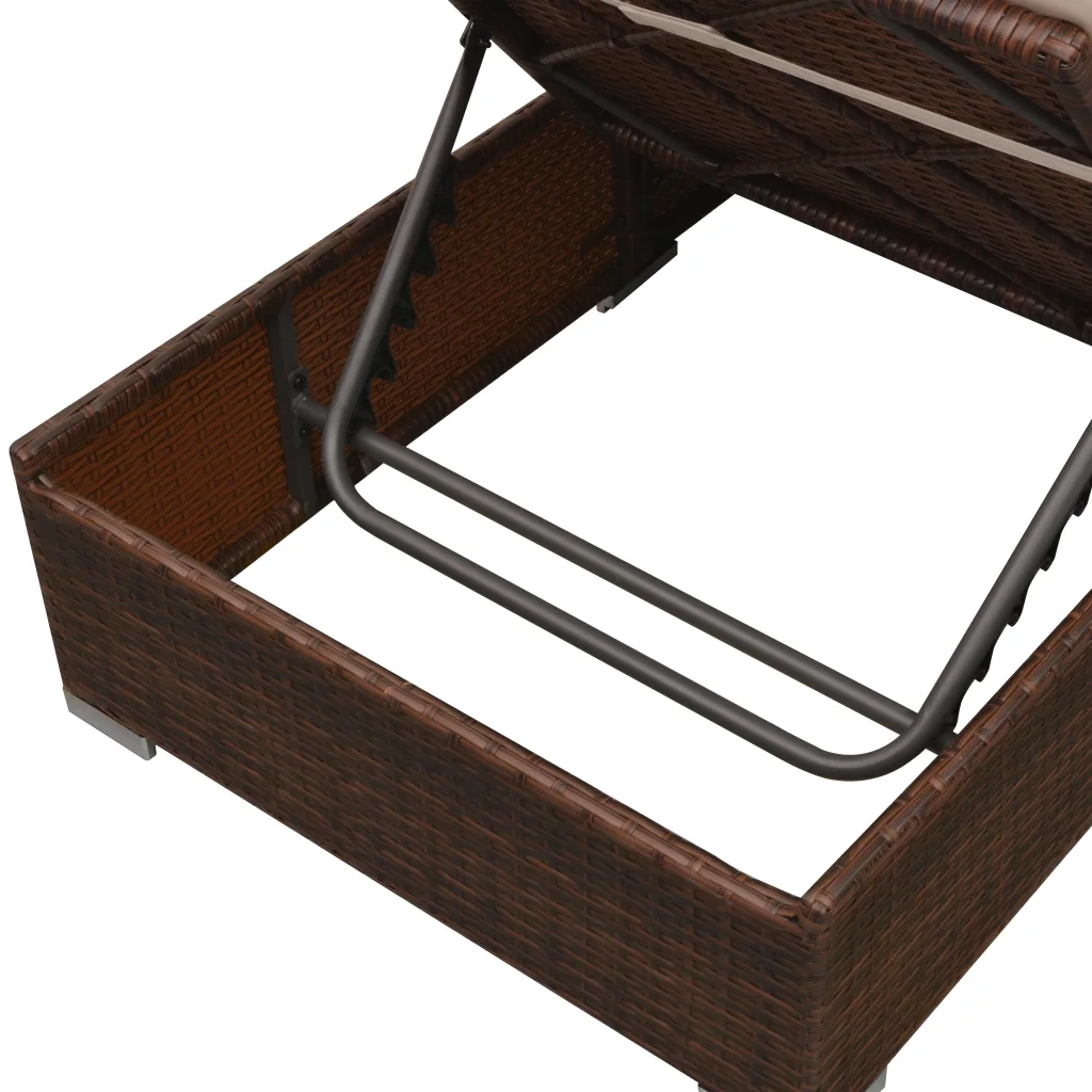 Set Divani da Giardino 3 pz | Set Salotto da Giardino con Cuscini in Polyrattan Marrone