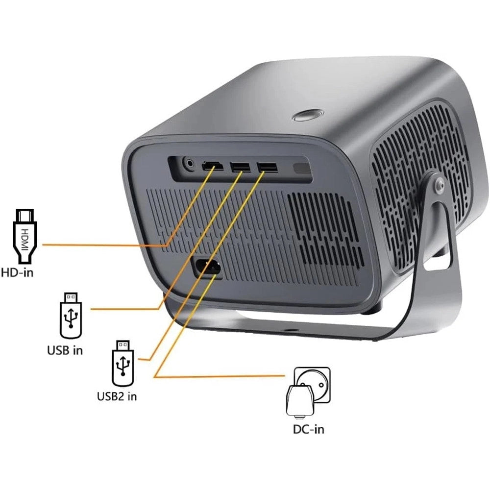 Trade Shop - Mini Proiettore Led Intelligente 4k Ultra Hd Wifi 2.4g+5g Professionale Portatile Yg500 -