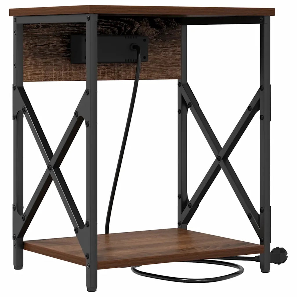 vidaXL Armadio da Notte con cassetto Rovere marrone 41 x 31 x 51 cm
