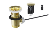 Scarico per lavabo e bidet del bagno, modello pop up in acciaio inox 304 – cromato con tappo REVO Colore: Cromato tappo grande