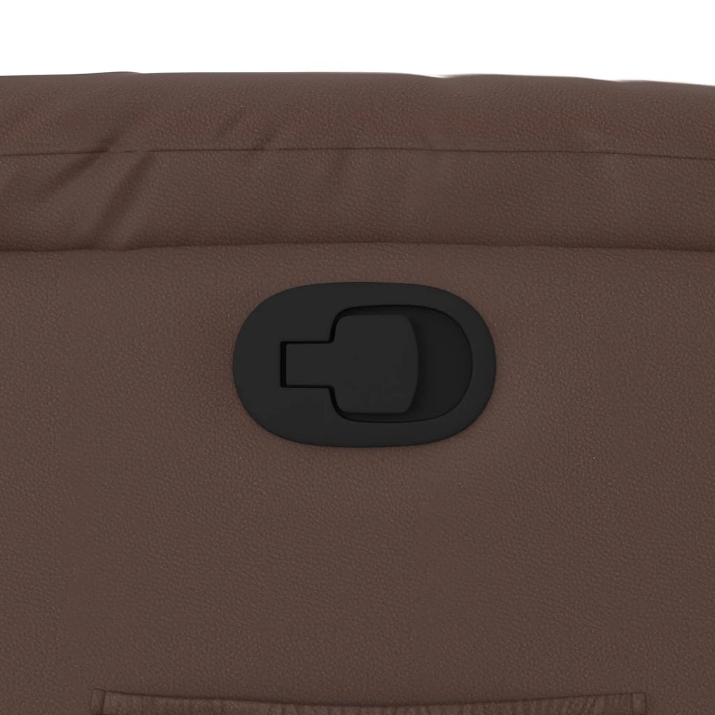 Divano Sedia-Poltrona Reclinabile Marrone in Similpelle 973680