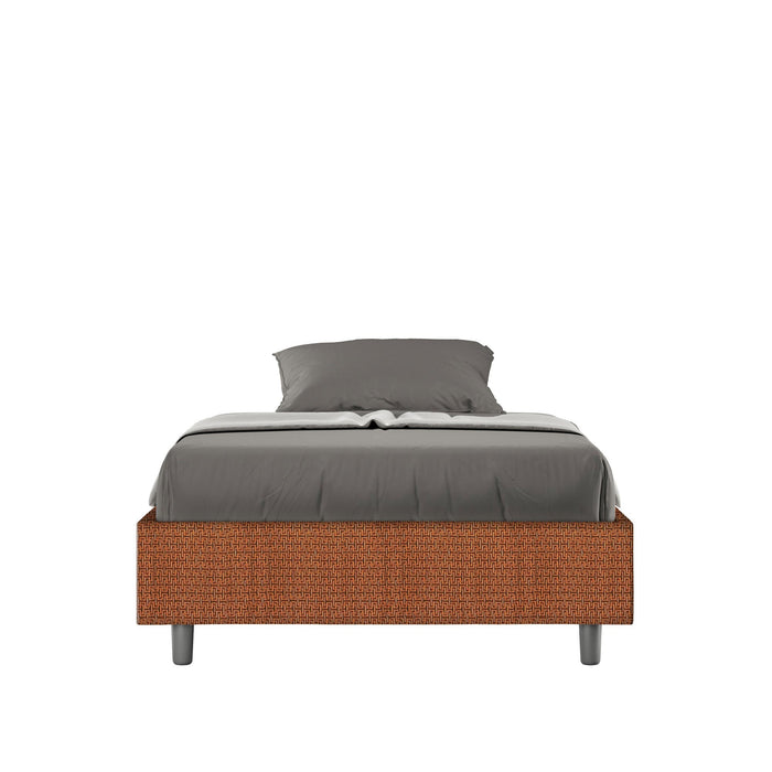 Letto 1 Piazza e Mezzo Sommier 120x190 cm Senza Rete Azelia Labirinto 04 Arancione