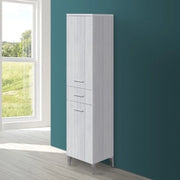 Colonna bagno d'appoggio H 153,5 cm grigio con 2 ante e cassetto Desya