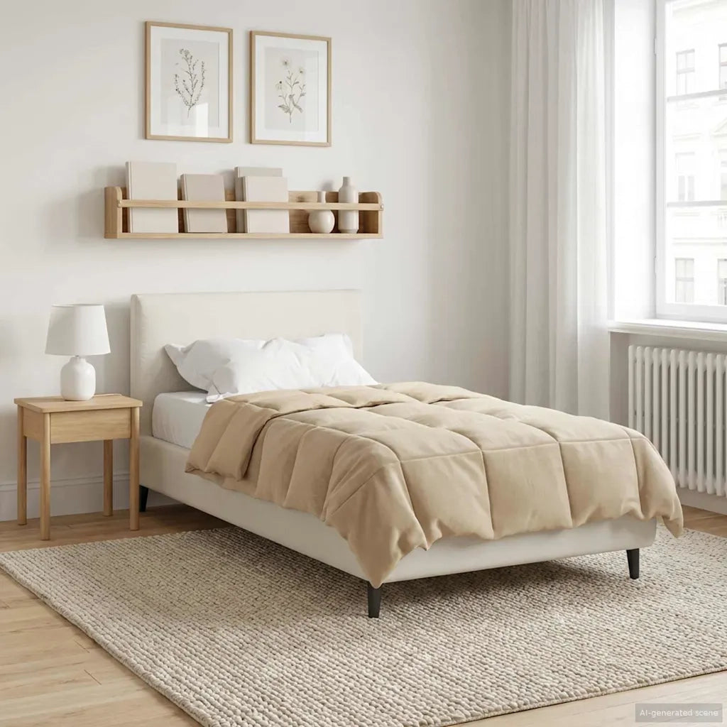 Piumone Completo Annuale Crema 135 x 200 cm Microfibra