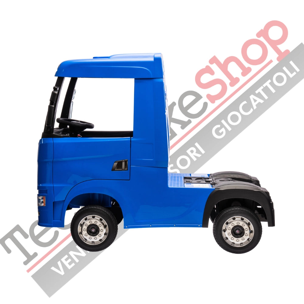 Camion Elettrico Per Bambini  Scania 24V Porte Apribili-Blu