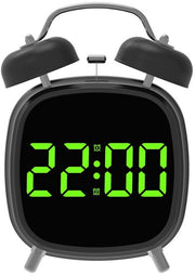 Orologio multifunzione con allarme sonoro digitale volume regolabile luce LED verde per cuscino