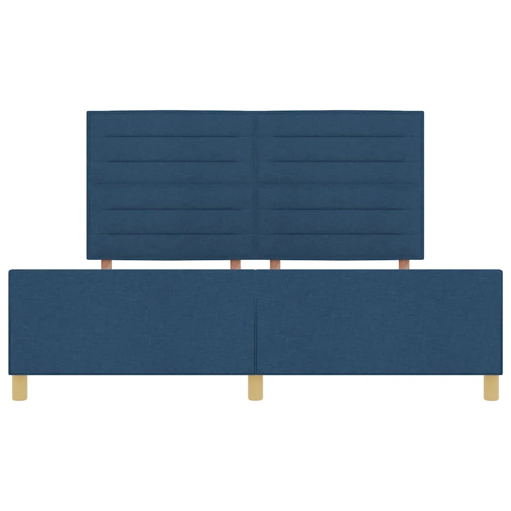 Letto matrimoniale | Letto per adulti | Struttura del letto con testiera Blu 180 x 200 cm Tessuto