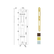 Incontro Serrature Patent Bt 8X70 Bronzato 570 Agb