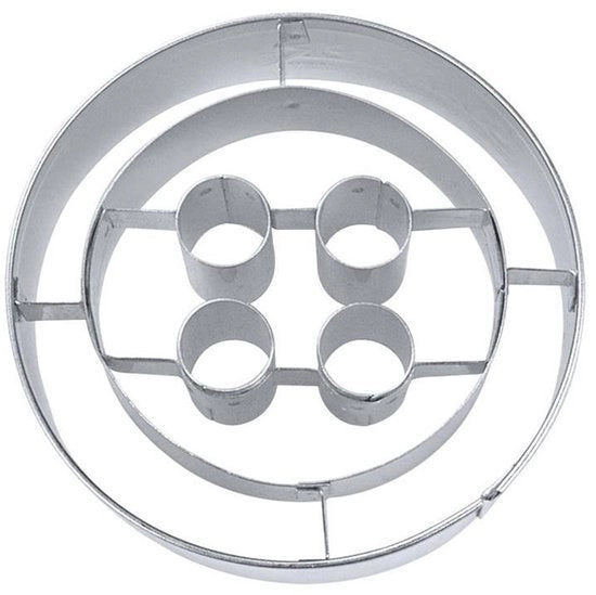 Cassa da biscotti a forma di casa con decorazione in rilievo, acciaio inox, argento, 5 cm