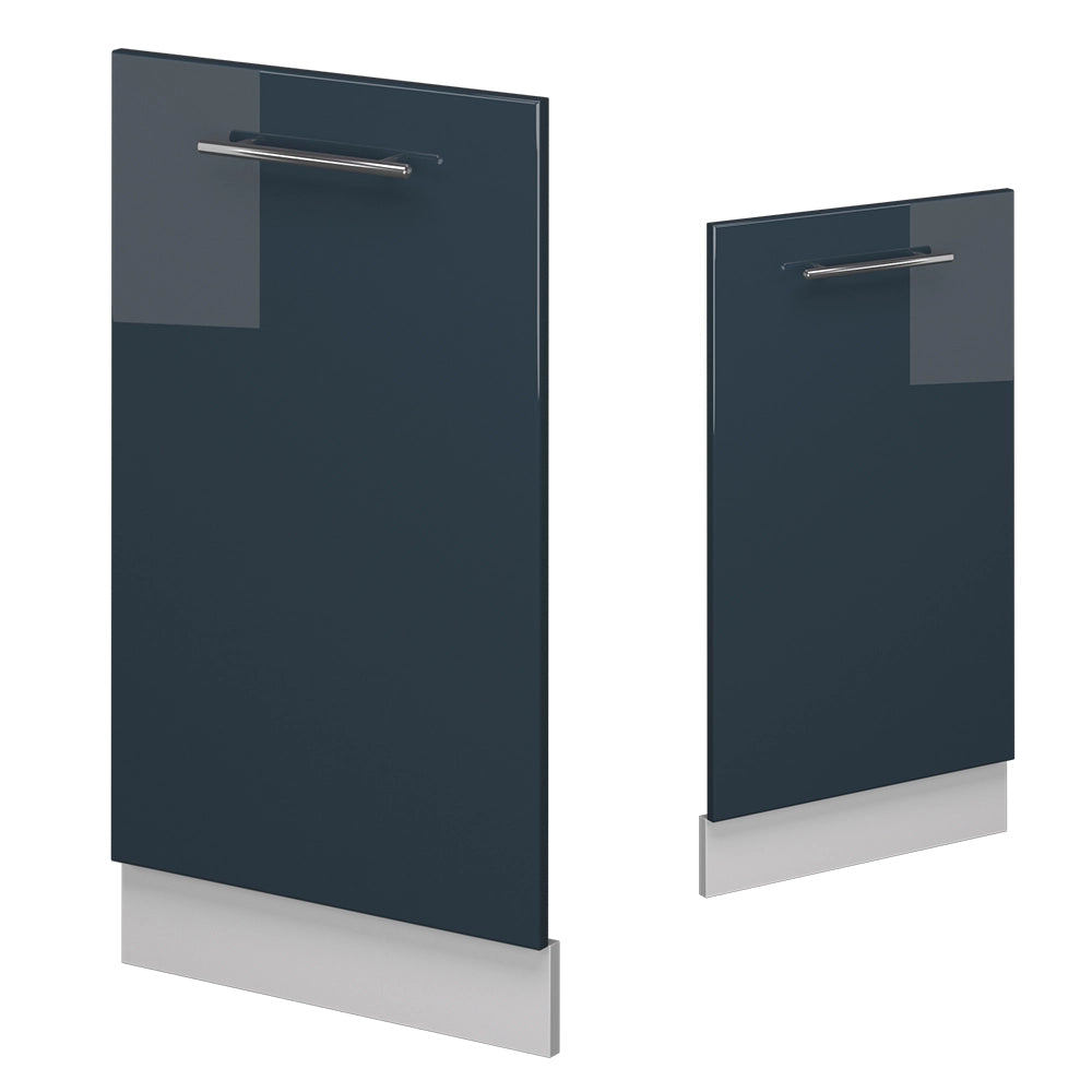 Vicco Pannello frontale della lavastoviglie Blu scuro lucido 45 cm , PL Rovere