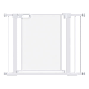 Cancellino per Cani Estensibile a Pressione 75-103 cm con Chiusura Automatica in Acciaio e ABS Bianco