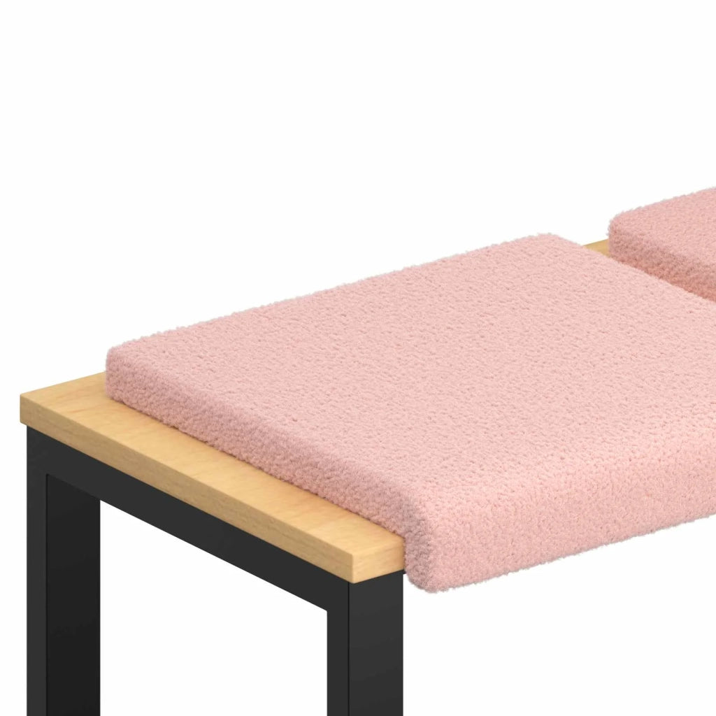 Cuscino per panchina 2 pcs Tessuto Sherpa Rosa Profondità 35 cm 42043074
