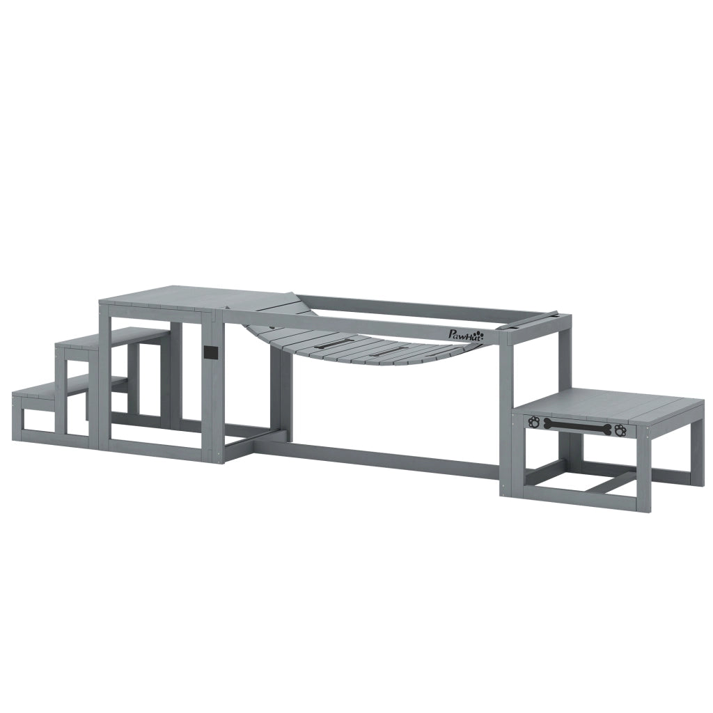 Set Agility per Cani ¨C zephmum ¨C Grigio, Legno di Abete, 117x50x56 cm