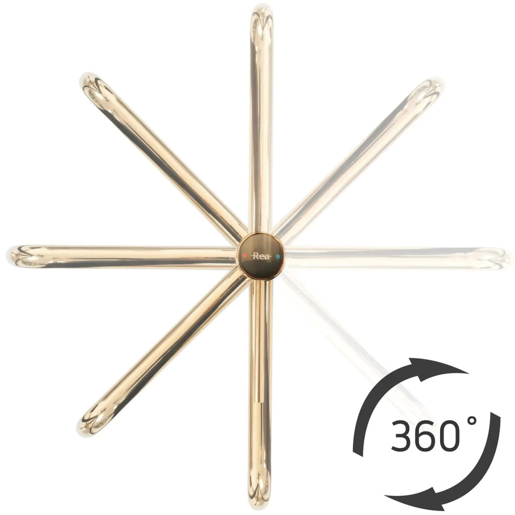 Rubinetto Da Bagno Rea Lugano Slim Brush Gold High