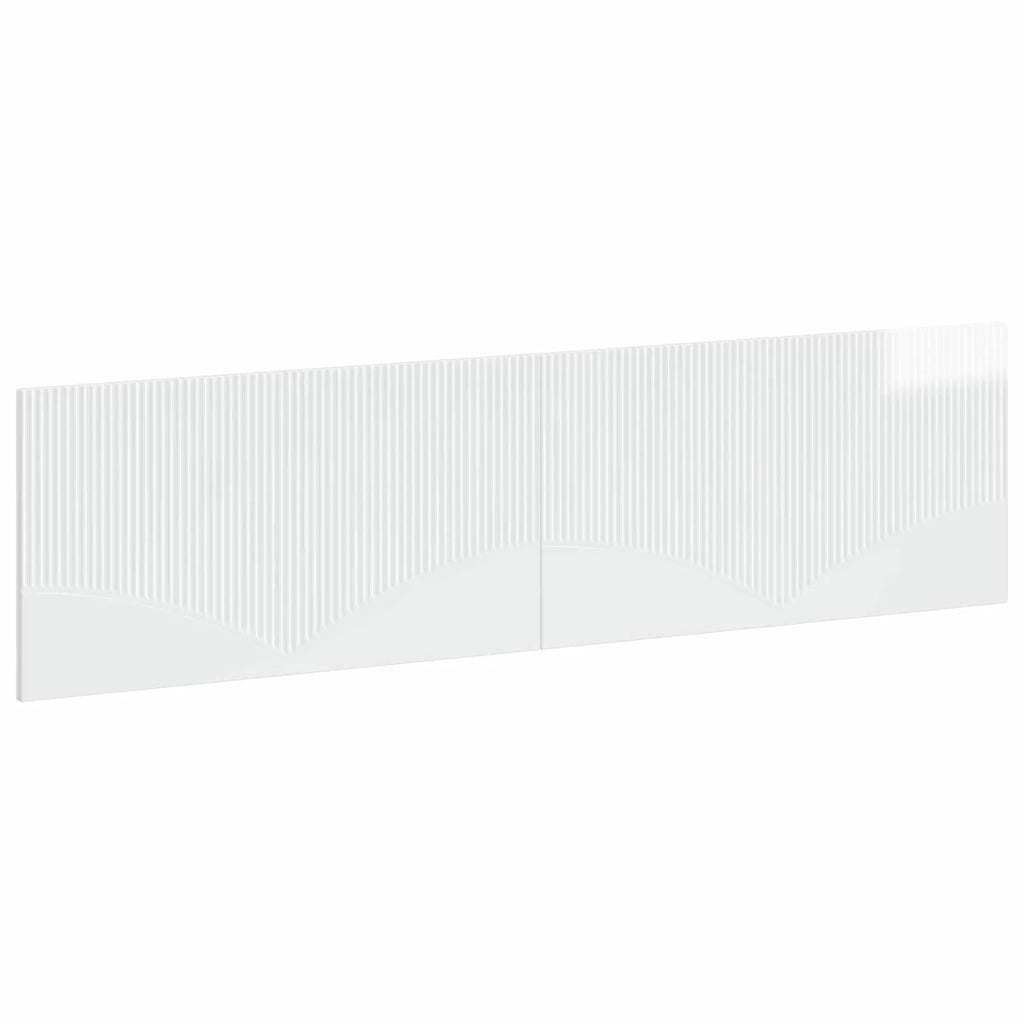 Testiera da Muro HOORN Bianco Lucido Legno ingegnerizzato 897369