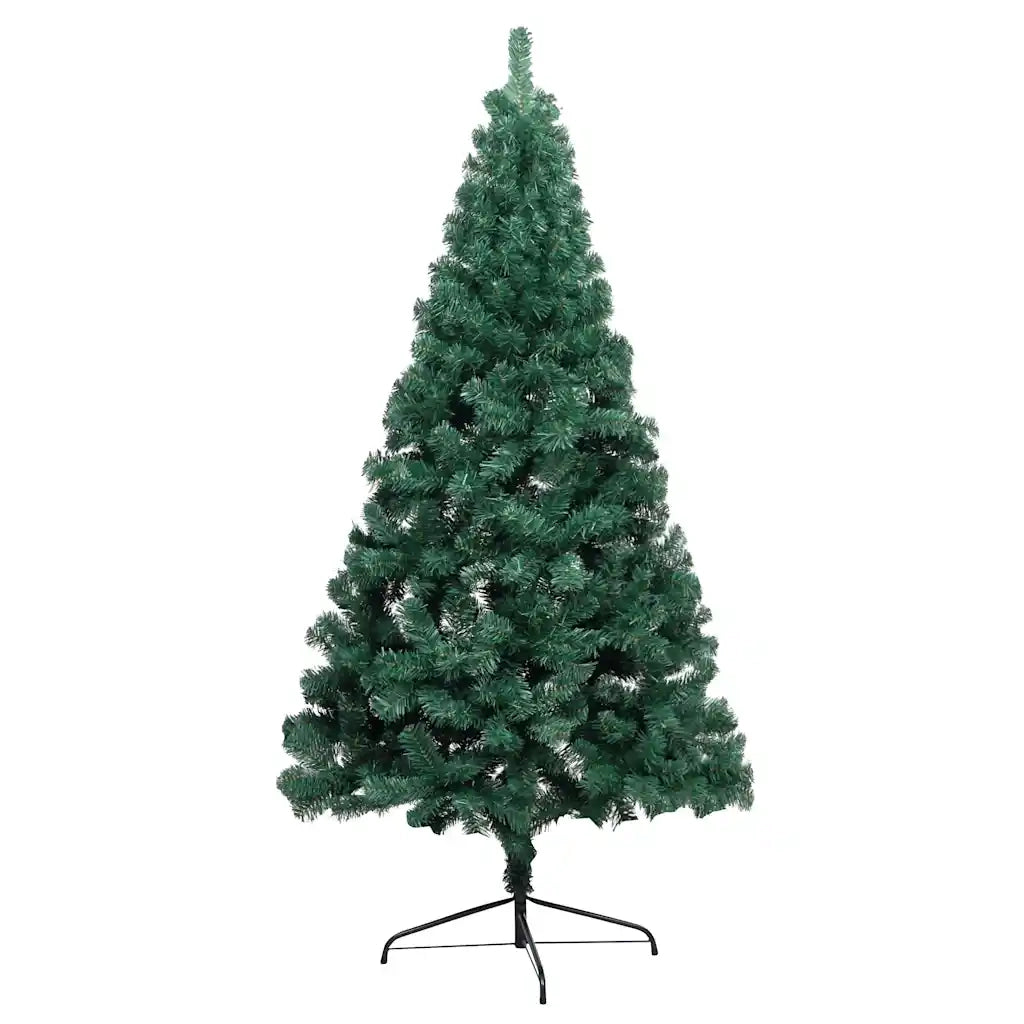 Albero di Natale Preilluminato con Supporto Verde 120 cm PVC 3077563